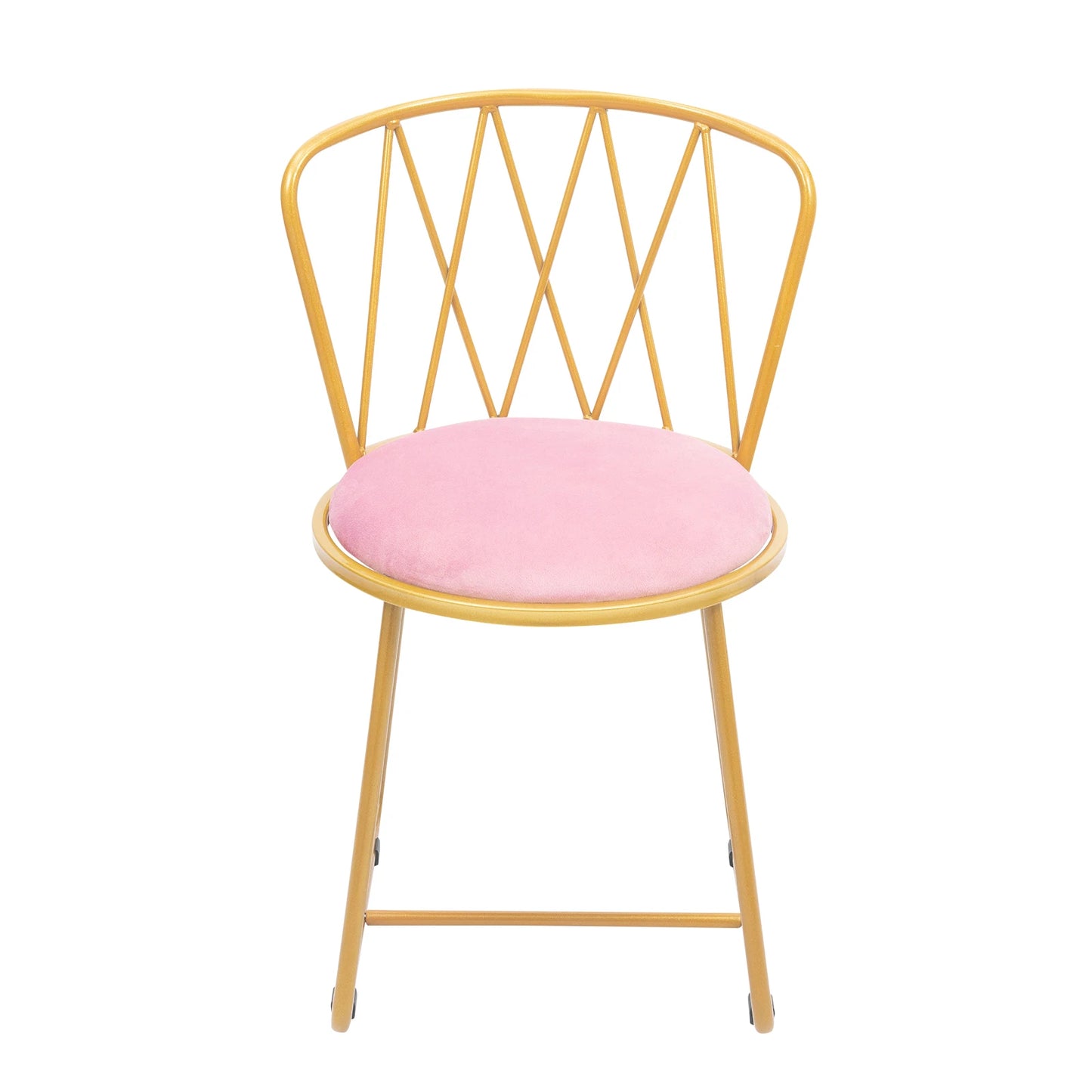 Pink Gold Iron Makeup Chair