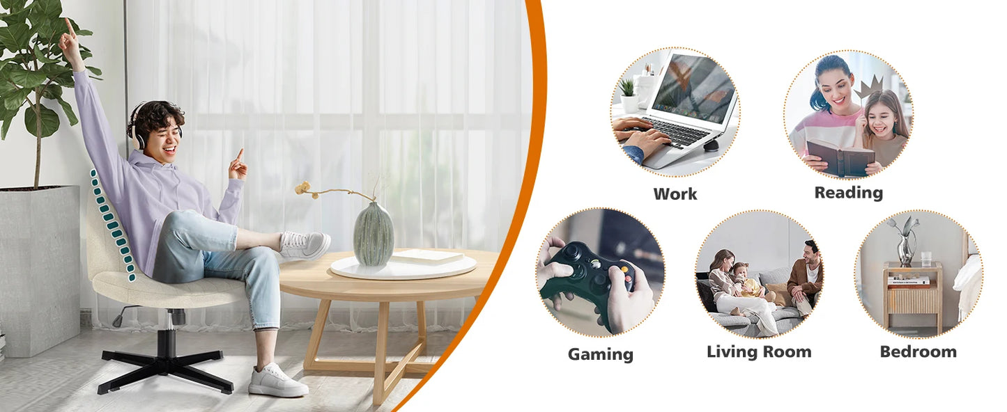 Cross Legged Office Living Room Rocking Gaming Chair