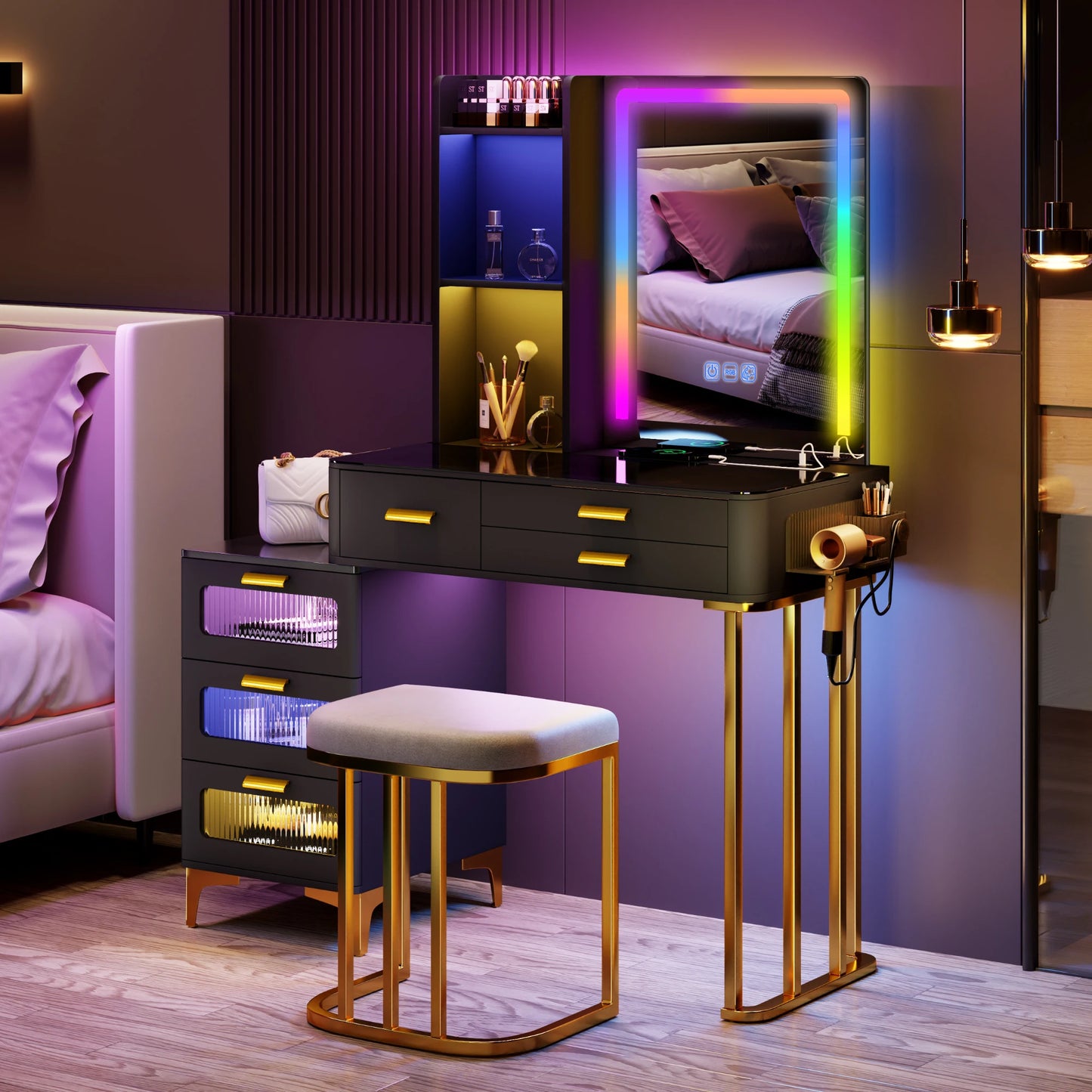 Makeup Vanity Desk with Lights