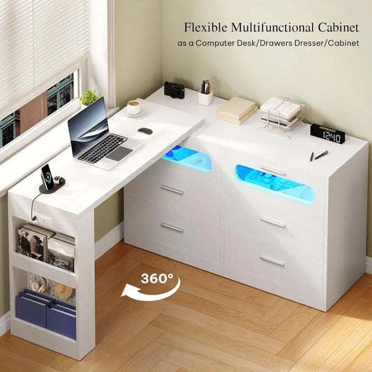 Vanity Desk with 32in Mirror