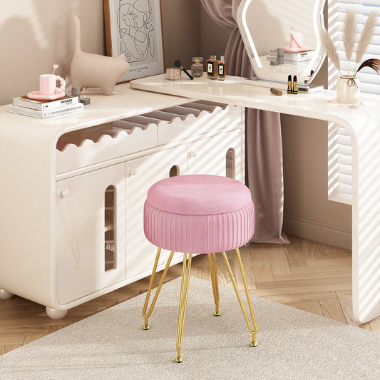 Redlife Velvet Vanity Stool Chair