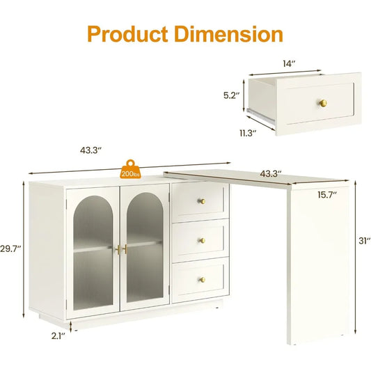 White Makeup Vanity Desk