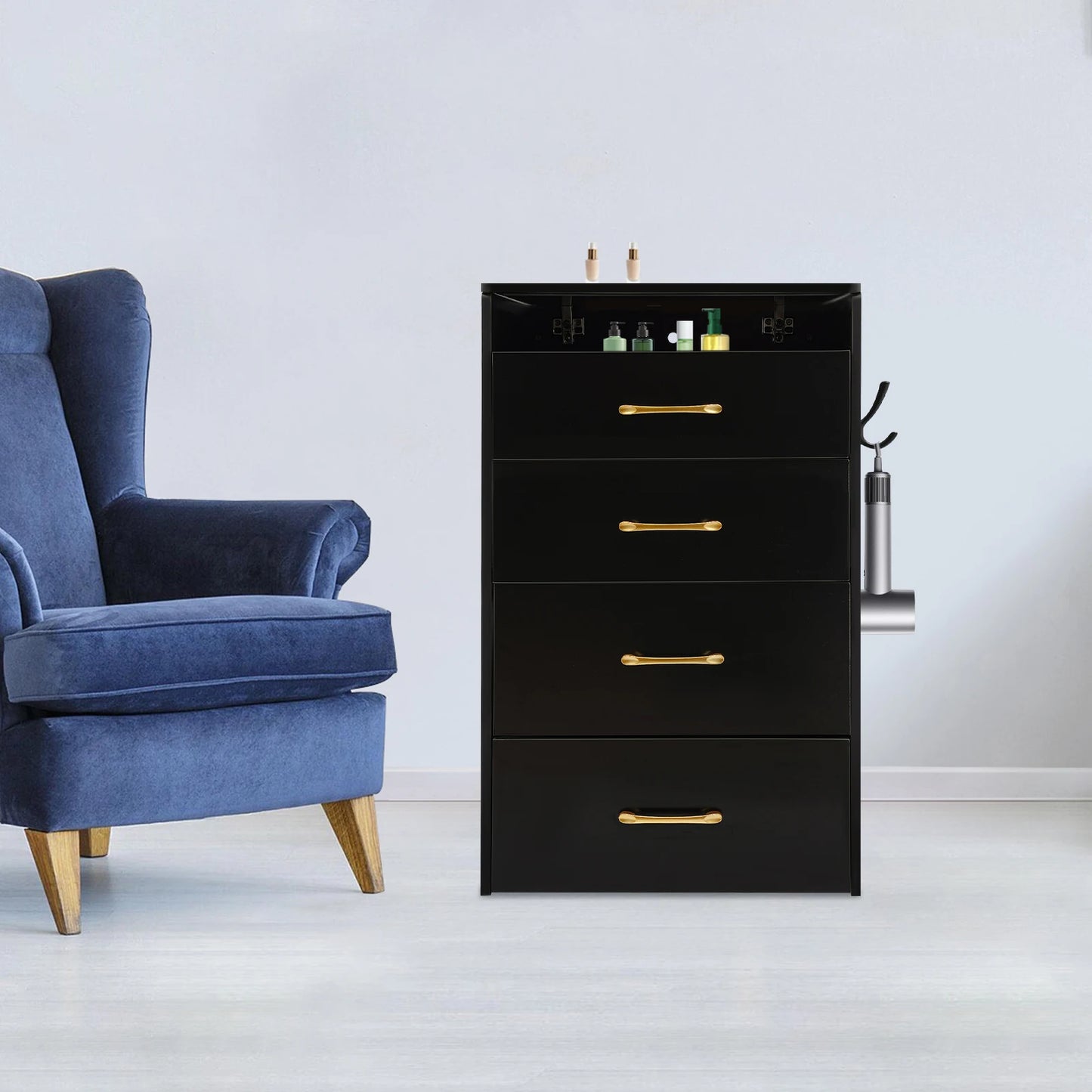 Modern Minimalist Dressing Table with Mirror