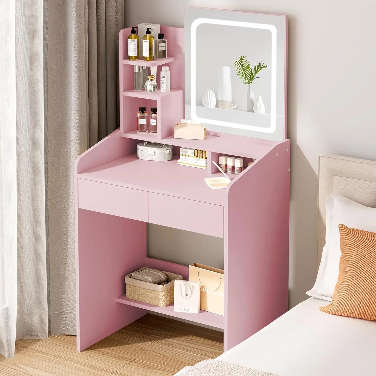 Small White Vanity Desk Set