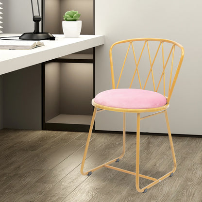 Pink Gold Iron Makeup Chair