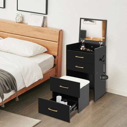 Modern Minimalist Dressing Table with Mirror