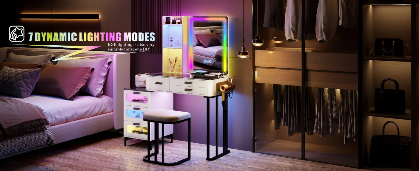 Makeup Vanity Desk with Lights