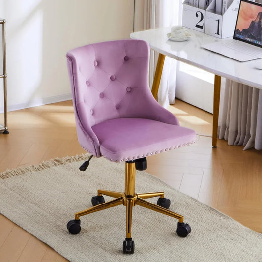 Mauve Purple Armless Home Office Desk Chair