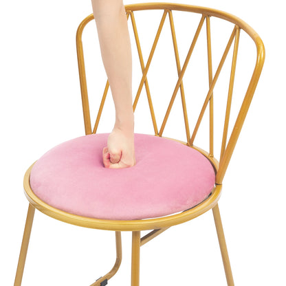 Pink Gold Iron Makeup Chair
