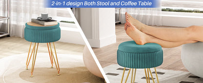 Redlife Velvet Vanity Stool Chair