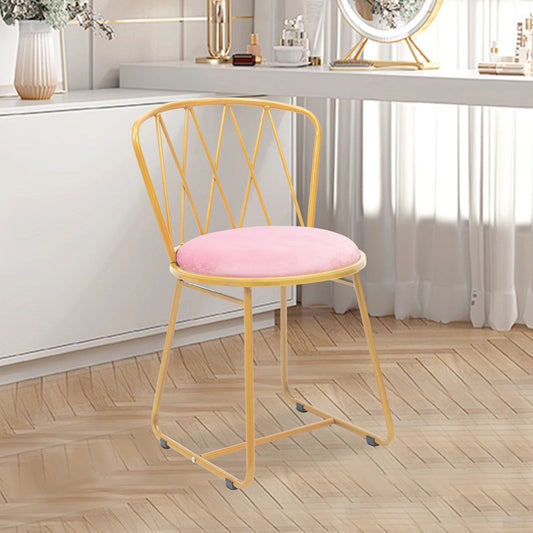 Pink Gold Iron Makeup Chair