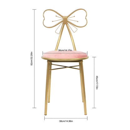 Vanity Stool Chair for Makeup Modern Velvet Butterfly