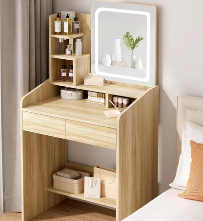 Small White Vanity Desk Set