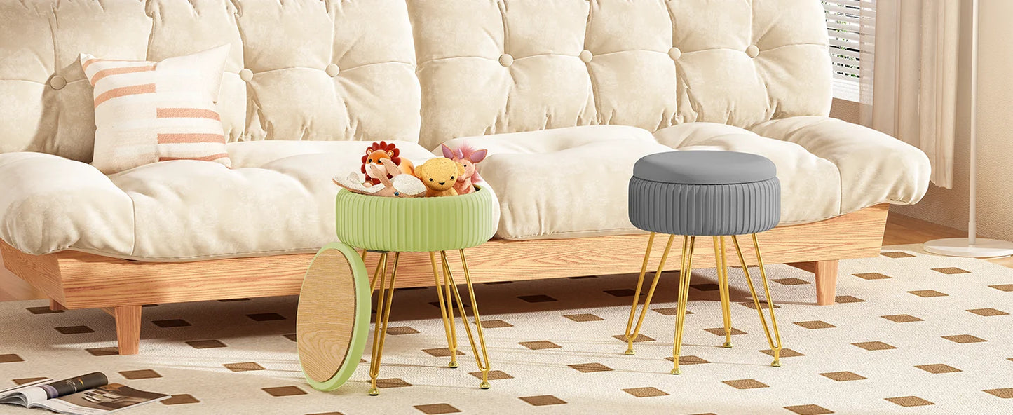 Redlife Velvet Vanity Stool Chair
