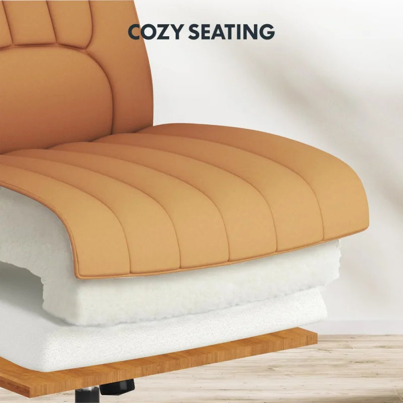 Armless Criss Cross Chair with Wheels
