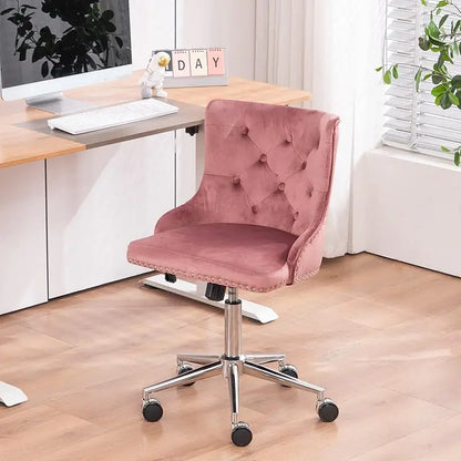 Mauve Purple Armless Home Office Desk Chair