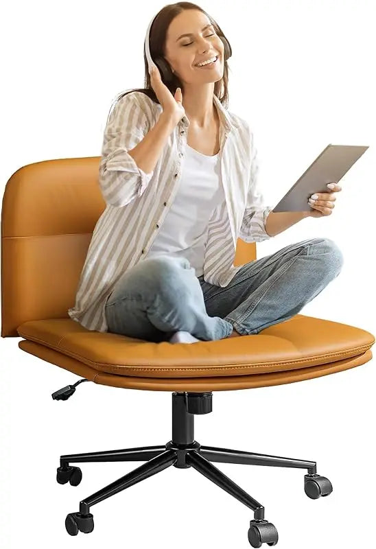 Armless Criss Cross Chair with Wheels