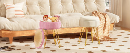 Redlife Velvet Vanity Stool Chair
