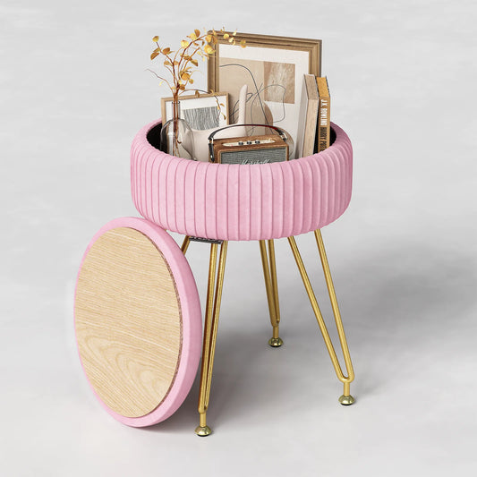 Redlife Velvet Vanity Stool Chair