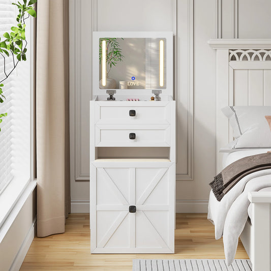 3 in 1 Farmhouse Makeup Vanity