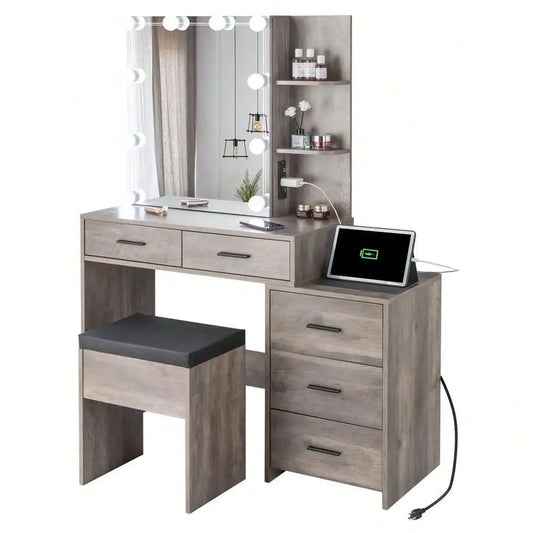 Large Vanity Table Set w/LED