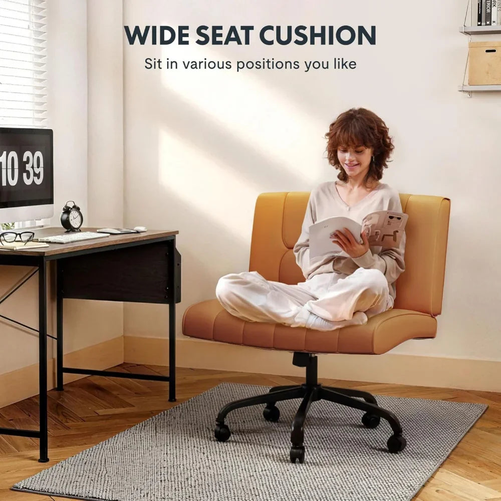 Armless Criss Cross Chair with Wheels