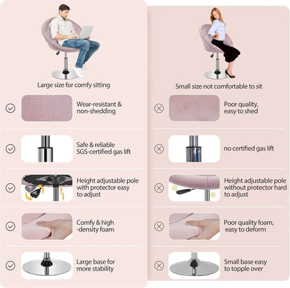 Hollywood Vanity Chair – Adjustable for Perfect Mirror Alignment
