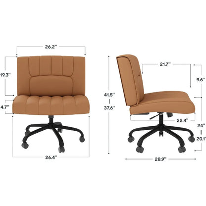 Armless Criss Cross Chair with Wheels