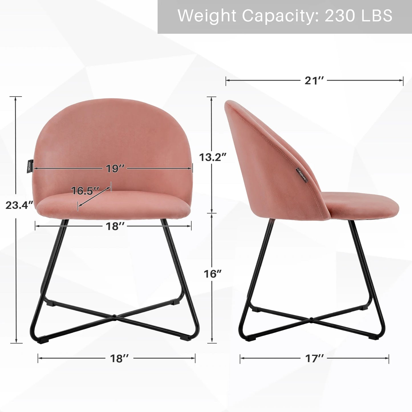 Redlife Velvet Vanity Chair