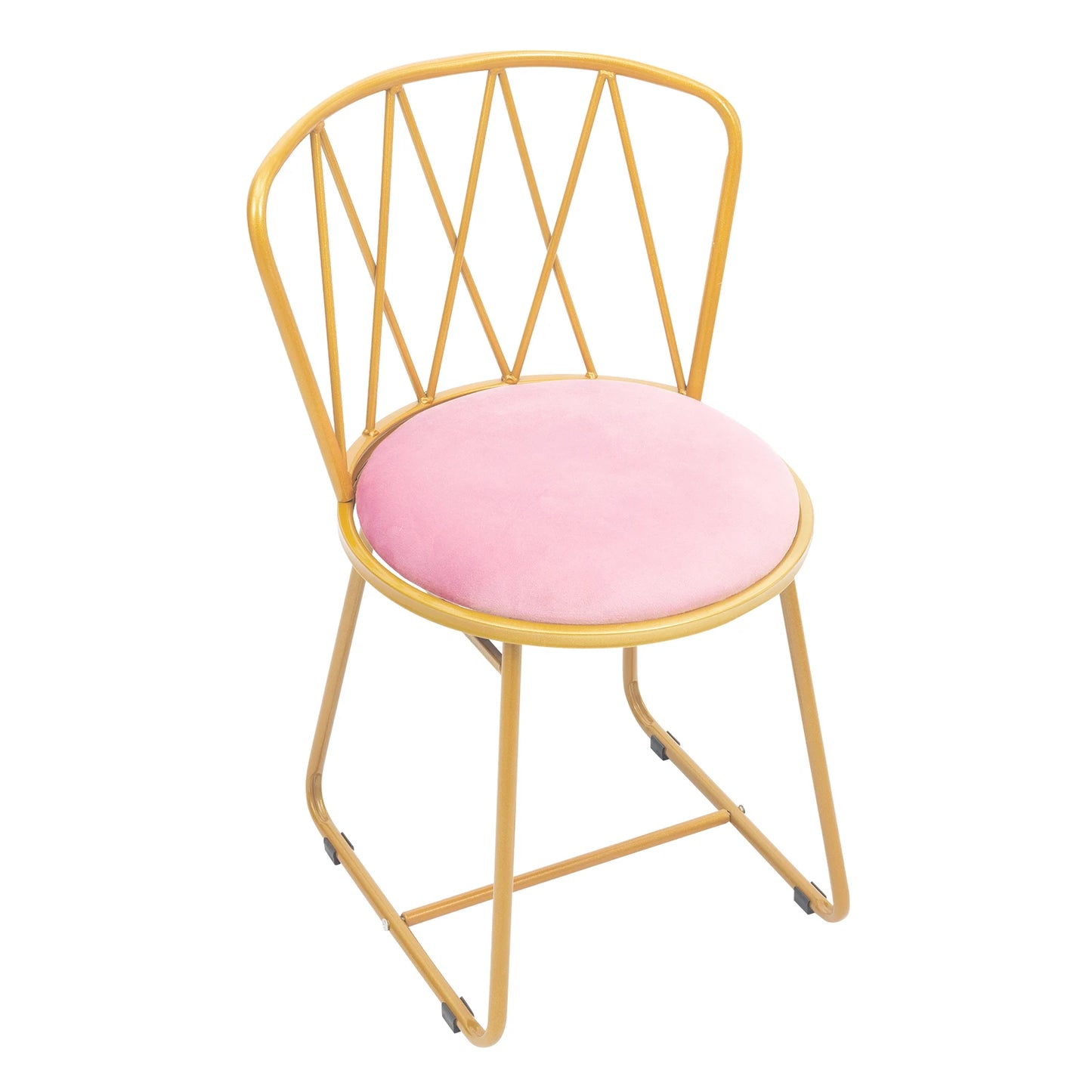 Pink Gold Iron Makeup Chair