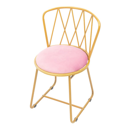 Pink Gold Iron Makeup Chair