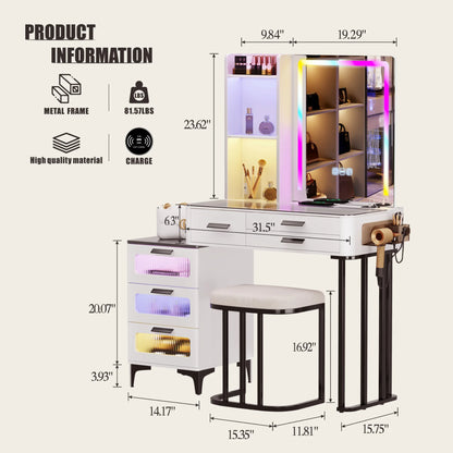 Makeup Vanity Desk with Lights