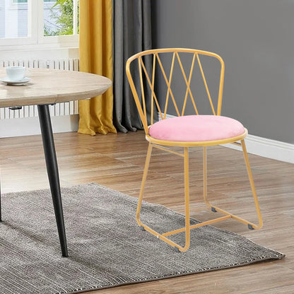 Pink Gold Iron Makeup Chair