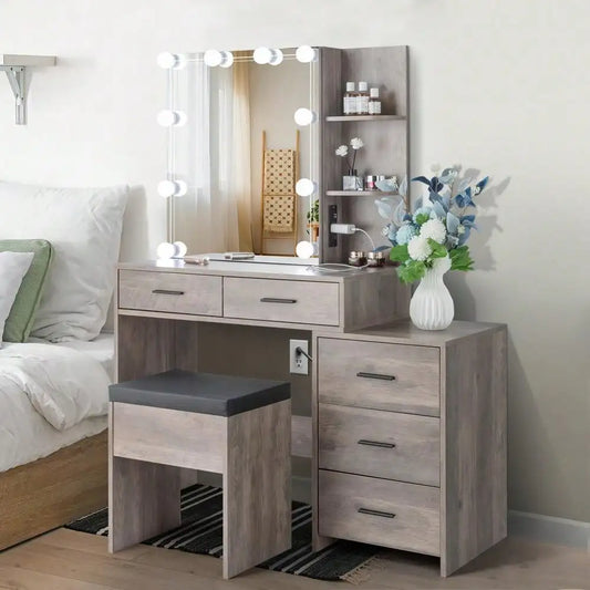 Large Vanity Table Set w/LED
