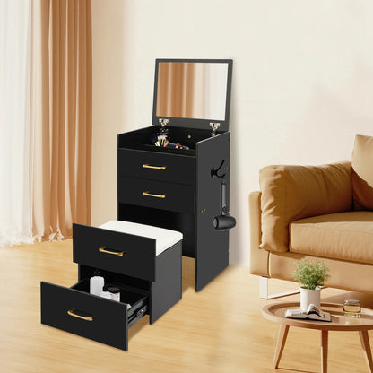 Modern Minimalist Dressing Table with Mirror