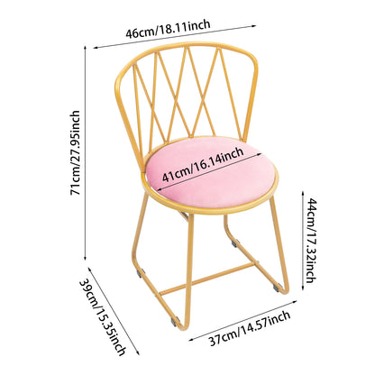 Pink Gold Iron Makeup Chair