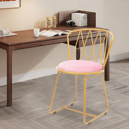 Pink Gold Iron Makeup Chair