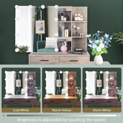 Large Vanity Table Set w/LED