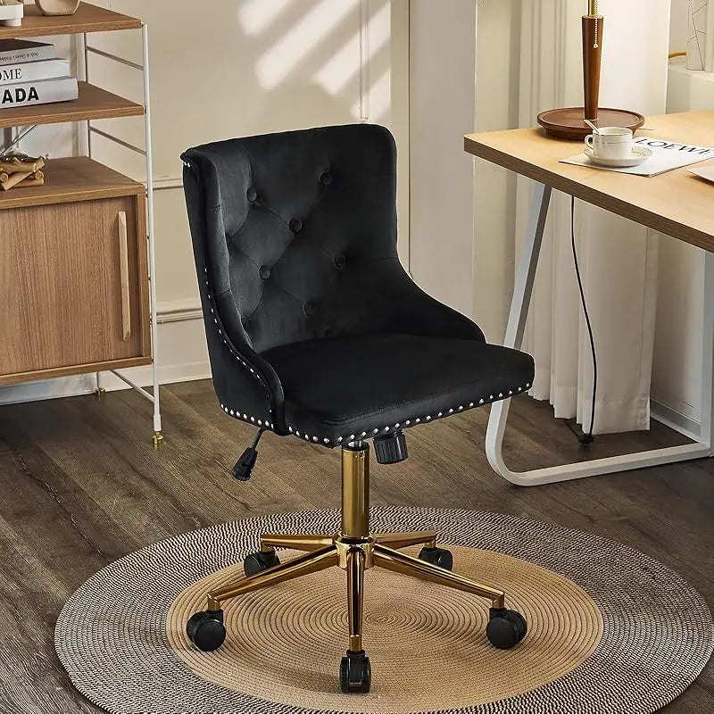 Mauve Purple Armless Home Office Desk Chair