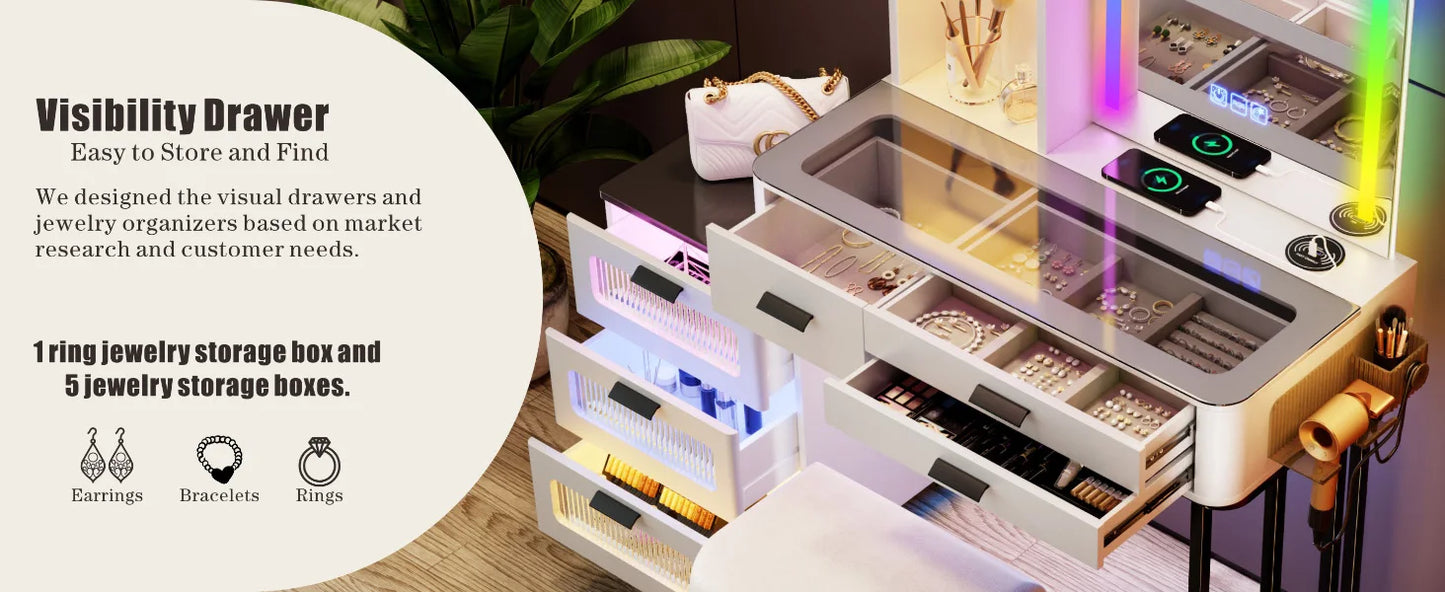 Makeup Vanity Desk with Lights