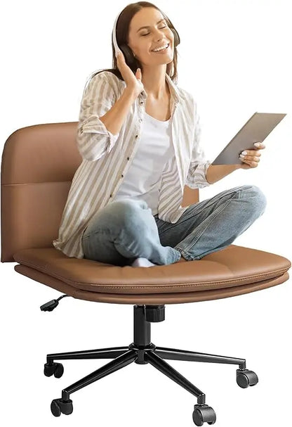 Armless Criss Cross Chair with Wheels