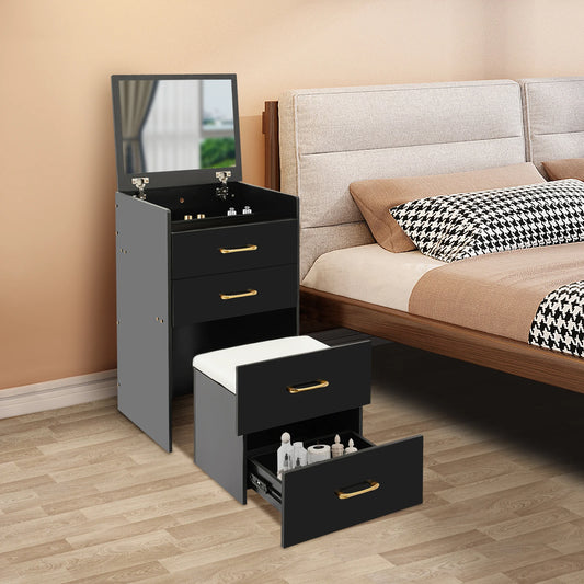 Modern Minimalist Dressing Table with Mirror