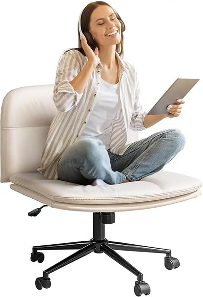 Armless Criss Cross Chair with Wheels