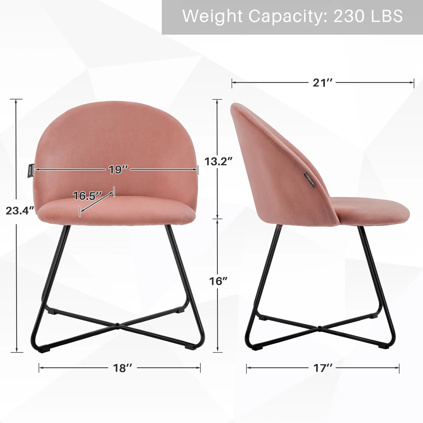 Redlife Velvet Vanity Chair