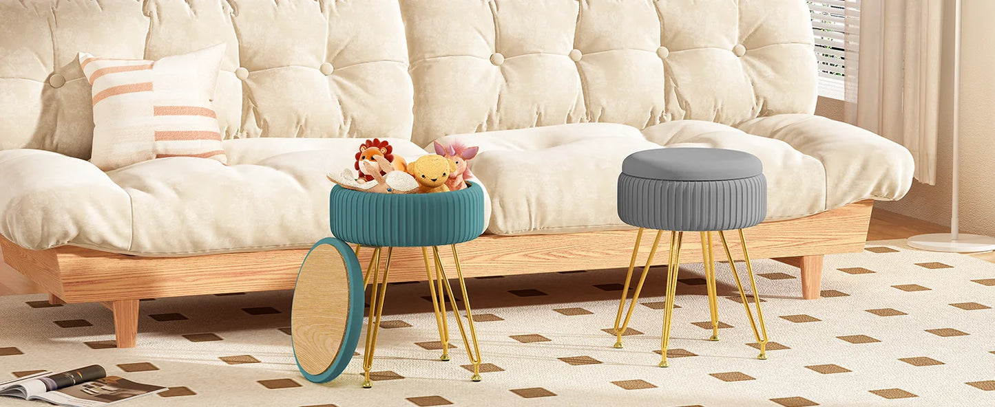 Redlife Velvet Vanity Stool Chair