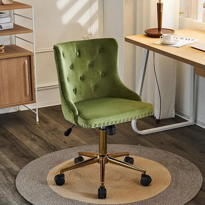 Mauve Purple Armless Home Office Desk Chair