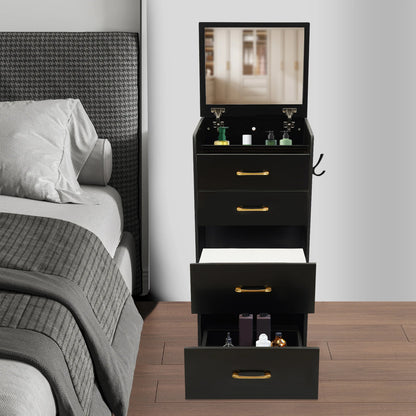 Modern Minimalist Dressing Table with Mirror