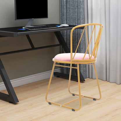 Pink Gold Iron Makeup Chair