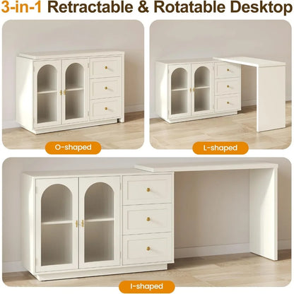 White Makeup Vanity Desk