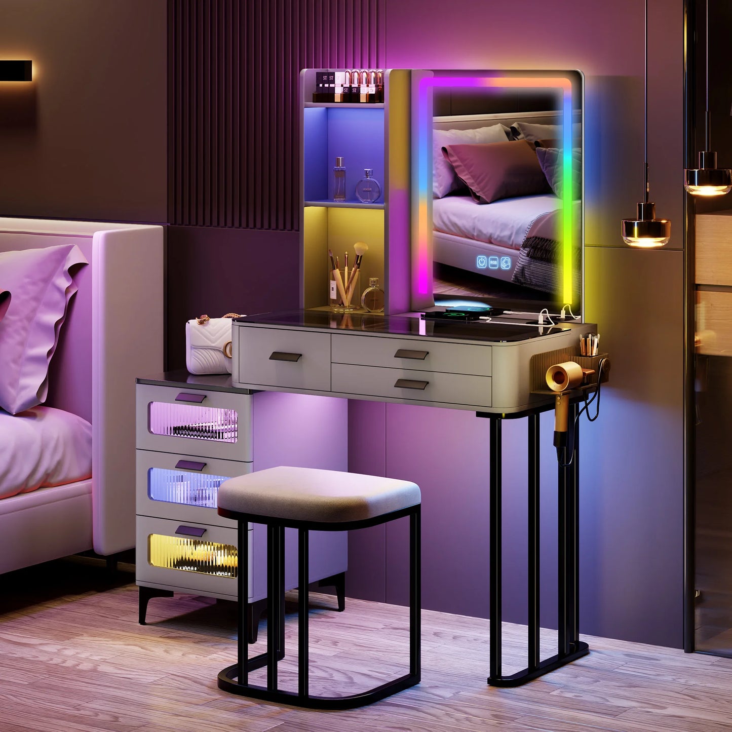 Makeup Vanity Desk with Lights